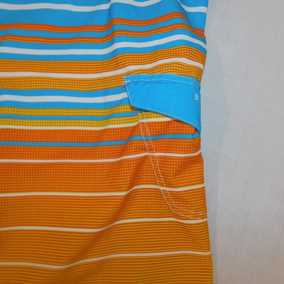 Billabong Platinum X Recycler Mens 38 Orange Blue Striped Unlined Board Shorts - Picture 13 of 14